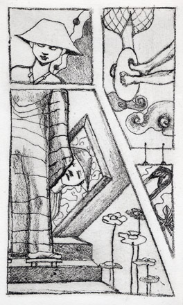 Fantasie orientali, 1995.
etching.
Elena Greggio