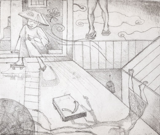 Giorno orientale, 1995.
etching.
Elena Greggio