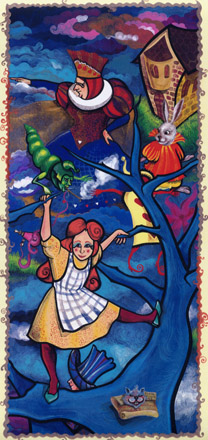 Alice, 2001.
acrylic on cardboard.
Elena Greggio