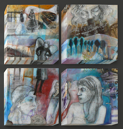 ATutti gli Angeli che hai avuto, 2011.
pastel, acrylic and mixed media on board.
Elena Greggio