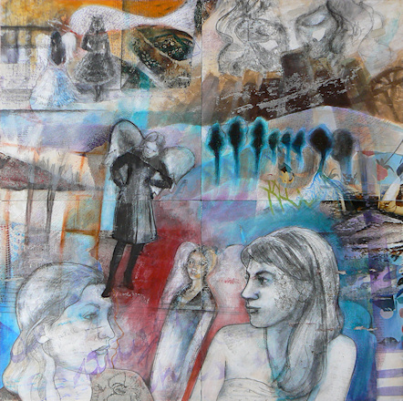 Tutti gli Angeli che hai avuto, 2011.
pastel, acrylic and mixed media on board.
Elena Greggio