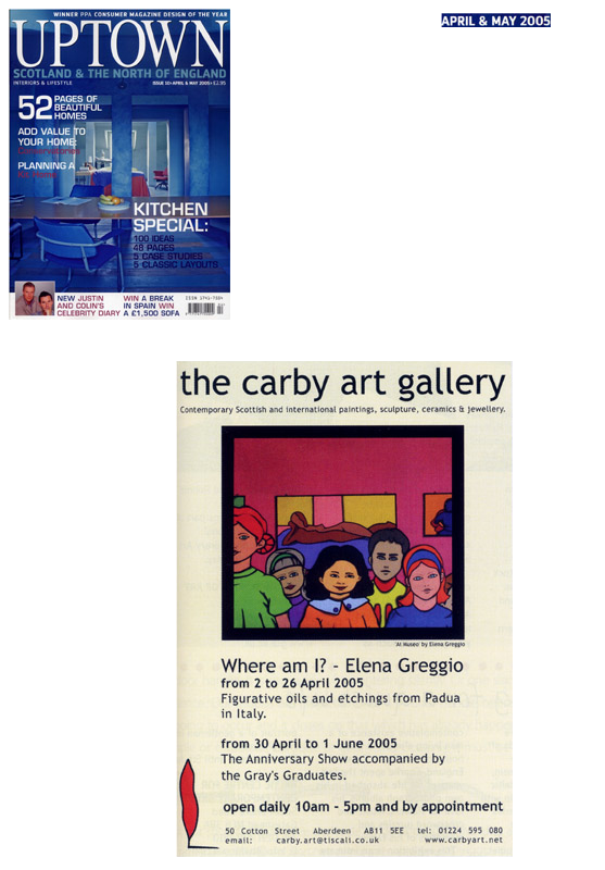 Solo exhibition Where Am I? by Elena Greggio. Publication on Up Town