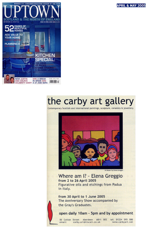 Mostra personale di Elena Greggio, Where Am I?. PUBBLICAZIONE su Up Town