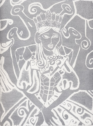 La Regina, 1993.
etching.
Elena Greggio