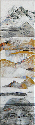 Il lago ghiacciato, 2011.
acrylic, pencil and mixed media on canvas.
Elena Greggio