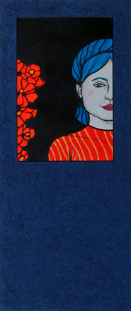 Mezzo Volto, 2005.
acrylic on board.
Elena Greggio